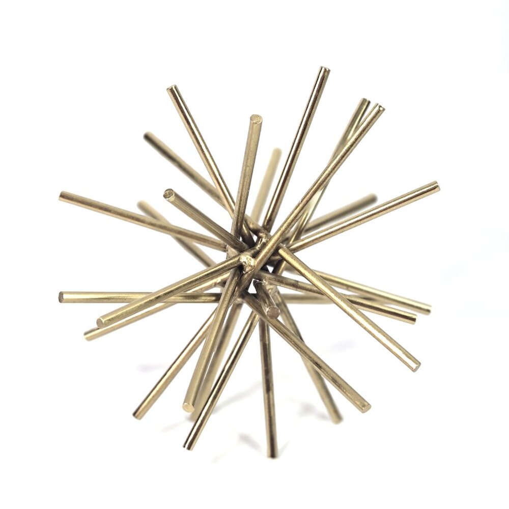 Starburst Urchin Metal Decor Spike Ball Atomic MCM Vintage 6in Art Sculpture
